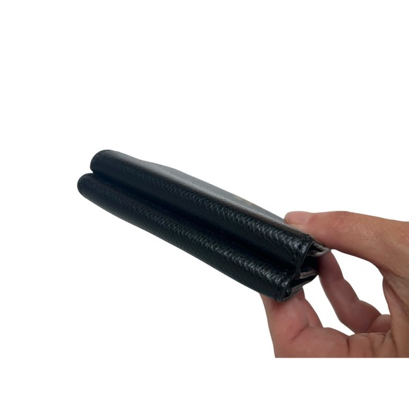 Coach Women Crossgrain Black Wallet F57584 Compact - Picture 12 of 16